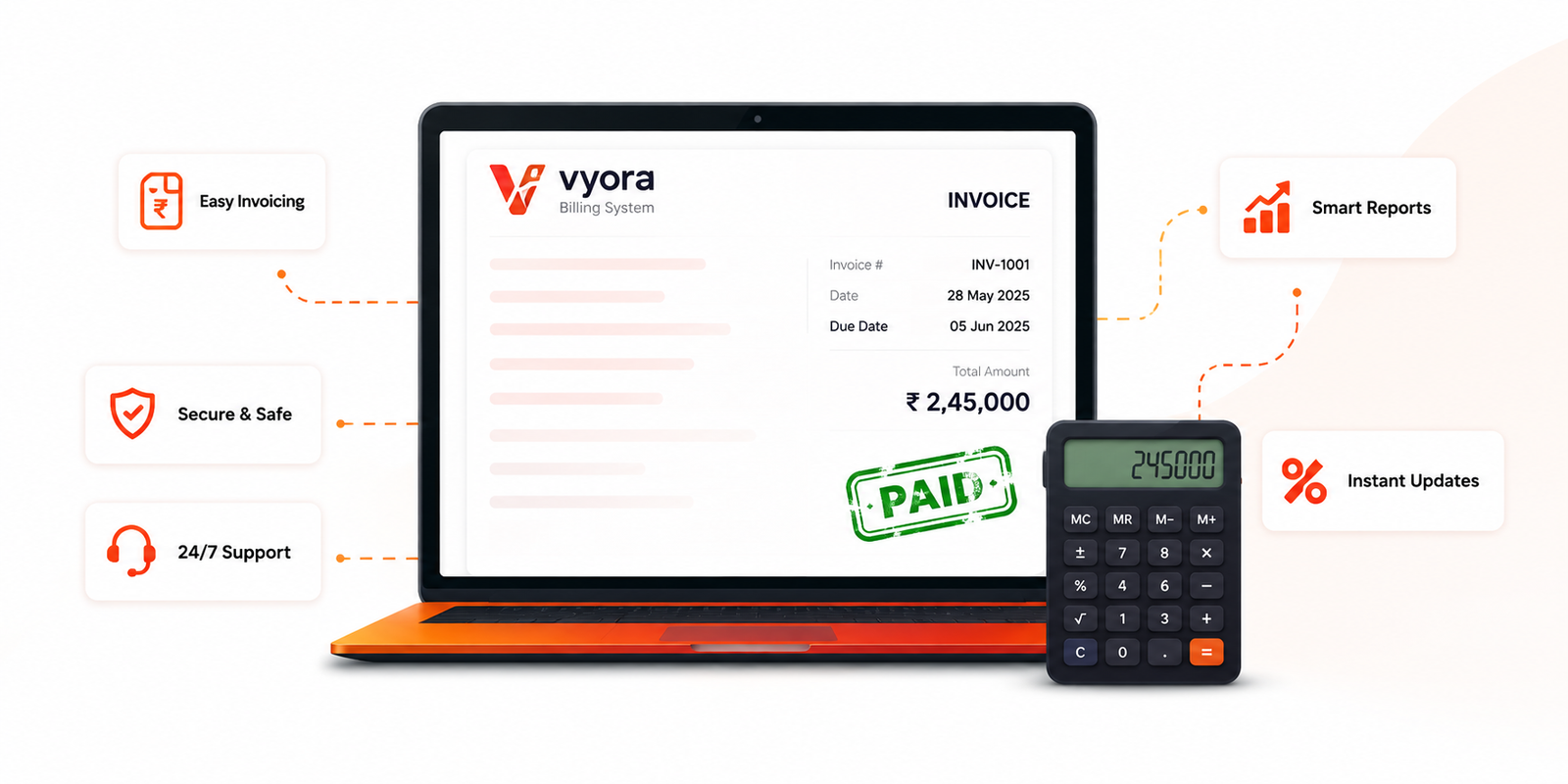 VYORA smart billing and invoice management software